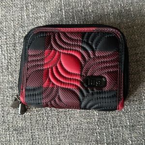 NEW Condition Lug Split Wallet Buffalo Check Plaid Red Black
